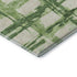 5' X 8' Green And Ivory Striped Washable Area Rug With UV Protection