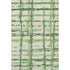 5' X 8' Green And Ivory Striped Washable Area Rug With UV Protection