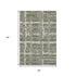 5' X 8' Olive Green And Beige Striped Washable Area Rug With UV Protection