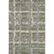 5' X 8' Olive Green And Beige Striped Washable Area Rug With UV Protection