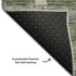 5' X 8' Olive Green And Beige Striped Washable Area Rug With UV Protection