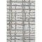 5' X 8' Silver Ivory And Gray Striped Washable Area Rug With UV Protection