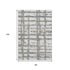 8' X 10' Silver Ivory And Gray Striped Washable Area Rug With UV Protection
