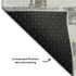 8' X 10' Silver Ivory And Gray Striped Washable Area Rug With UV Protection