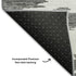 5' X 8' Black Gray And Silver Abstract Washable Area Rug With UV Protection