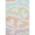 8' X 10' White Sky Blue And Peach Abstract Washable Area Rug With UV Protection