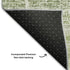 8' X 10' Artichoke Green And Ivory Abstract Washable Area Rug With UV Protection