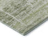 8' X 10' Artichoke Green And Ivory Abstract Washable Area Rug With UV Protection