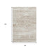 8' X 10' Beige And Ivory Abstract Washable Area Rug With UV Protection