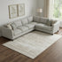 8' X 10' Beige And Ivory Abstract Washable Area Rug With UV Protection