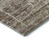 8' Brown And Beige Abstract Washable Round Rug With UV Protection
