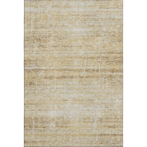 8' X 10' Gold And Beige Abstract Washable Area Rug With UV Protection