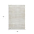 5' X 8' Ivory And Beige Abstract Washable Area Rug With UV Protection