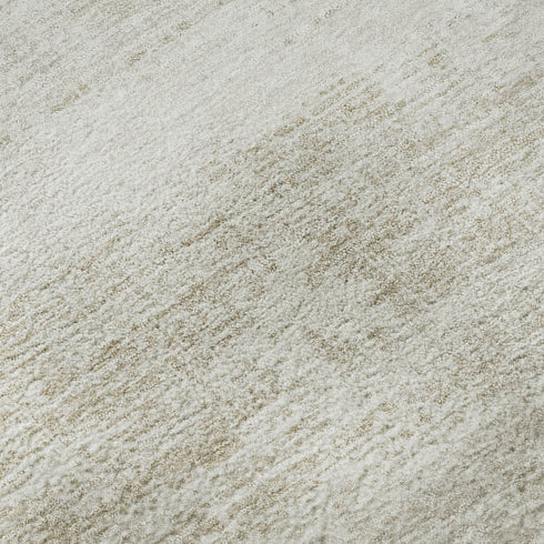 5' X 8' Ivory And Beige Abstract Washable Area Rug With UV Protection
