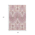 5' X 8' Blush And Ivory Ikat Washable Area Rug With UV Protection