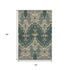 5' X 8' Emerald Gold And Gray Ikat Washable Area Rug With UV Protection