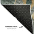 5' X 8' Emerald Gold And Gray Ikat Washable Area Rug With UV Protection