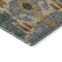 5' X 8' Emerald Gold And Gray Ikat Washable Area Rug With UV Protection