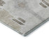 9' X 12' Ivory Beige And Gray Ikat Washable Area Rug With UV Protection
