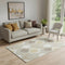 5' X 8' Beige Ivory And Gold Ogee Washable Area Rug With UV Protection