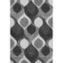 9' X 12' Black And Silver Ogee Washable Area Rug With UV Protection