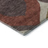 8' X 10' Brown Rust And Teal Ogee Washable Area Rug With UV Protection