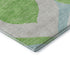 9' X 12' Lime Green Blue And Ivory Ogee Washable Area Rug With UV Protection