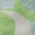 9' X 12' Lime Green Blue And Ivory Ogee Washable Area Rug With UV Protection