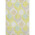 8' X 10' Yellow Ivory And Gray Ogee Washable Area Rug With UV Protection