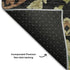 5' X 8' Black Gold And Copper Floral Washable Area Rug With UV Protection