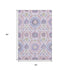 5' X 8' Blush Purple And Green Floral Washable Area Rug With UV Protection