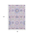 8' X 10' Blush Purple And Green Floral Washable Area Rug With UV Protection