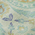 5' X 8' Mint Green Blue And Beige Floral Washable Area Rug With UV Protection