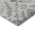 9' X 12' Silver Gray And Beige Floral Washable Area Rug With UV Protection