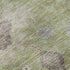 8' Artichoke Green Beige And Taupe Floral Medallion Washable Round Rug With UV Protection