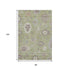 8' X 10' Artichoke Green Beige And Taupe Floral Medallion Washable Area Rug With UV Protection