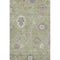 8' X 10' Artichoke Green Beige And Taupe Floral Medallion Washable Area Rug With UV Protection