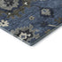 5' X 8' Blue Gray And White Floral Medallion Washable Area Rug With UV Protection