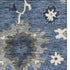 5' X 8' Blue Gray And White Floral Medallion Washable Area Rug With UV Protection