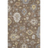 5' X 8' Chocolate Gold And Gray Floral Medallion Washable Area Rug With UV Protection