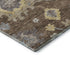 5' X 8' Chocolate Gold And Gray Floral Medallion Washable Area Rug With UV Protection