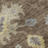 5' X 8' Chocolate Gold And Gray Floral Medallion Washable Area Rug With UV Protection