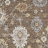5' X 8' Chocolate Gold And Gray Floral Medallion Washable Area Rug With UV Protection