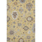 5' X 8' Gold Gray And Ivory Floral Medallion Washable Area Rug With UV Protection