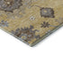 5' X 8' Gold Gray And Ivory Floral Medallion Washable Area Rug With UV Protection