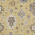 5' X 8' Gold Gray And Ivory Floral Medallion Washable Area Rug With UV Protection