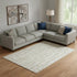 9' X 12' Beige And Ivory Cobblestone Washable Area Rug With UV Protection