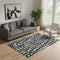 5' X 8' Black And Ivory Cobblestone Washable Area Rug With UV Protection