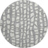 8' Gray And Ivory Cobblestone Washable Round Rug With UV Protection