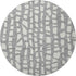 8' Gray And Ivory Cobblestone Washable Round Rug With UV Protection